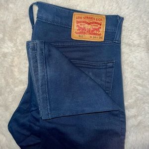 Levi's 511 Levi Strauss Flat Navy blue jeans 34 x 36